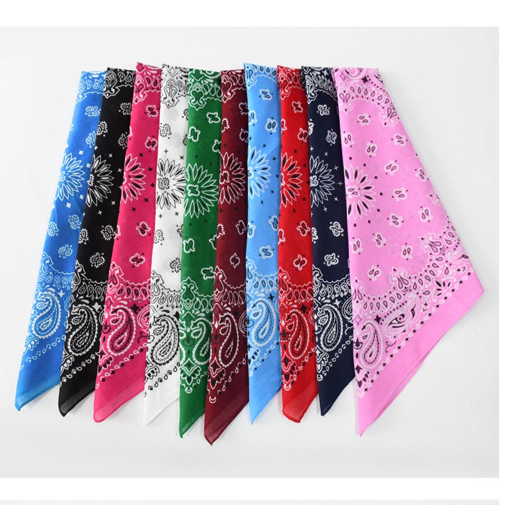 Fashionable Bandanas Headwrap Unisex Square Headscarf Casual Wear Handkerchief for Cycling Traveling