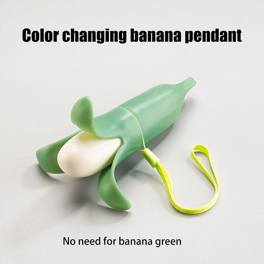 

Funny Banana Pendant UV Temperature Sensitive Bag Pendant Creative Car Rearview Mirror Decoration A