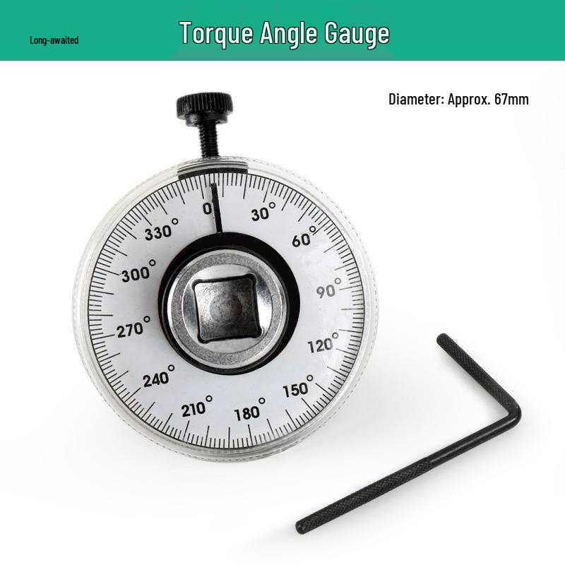 Magnetic Clip-on Torque Wrench with Angle Gauge & Pointer