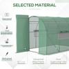 Large Polytunnel Walk In Greenhouse, Plant Gardening Tunnel Green House with Metal Hinged Door, Galvanised Steel Frame & Mesh Windows, Green (3 x 2 m)