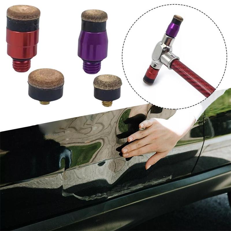 1Set Of Dent Hammer With Pointed Tip Pointed Tapping Tool Dent Repair Dent Removal Leveling Hammer PDR Tapping Leather Head Tool