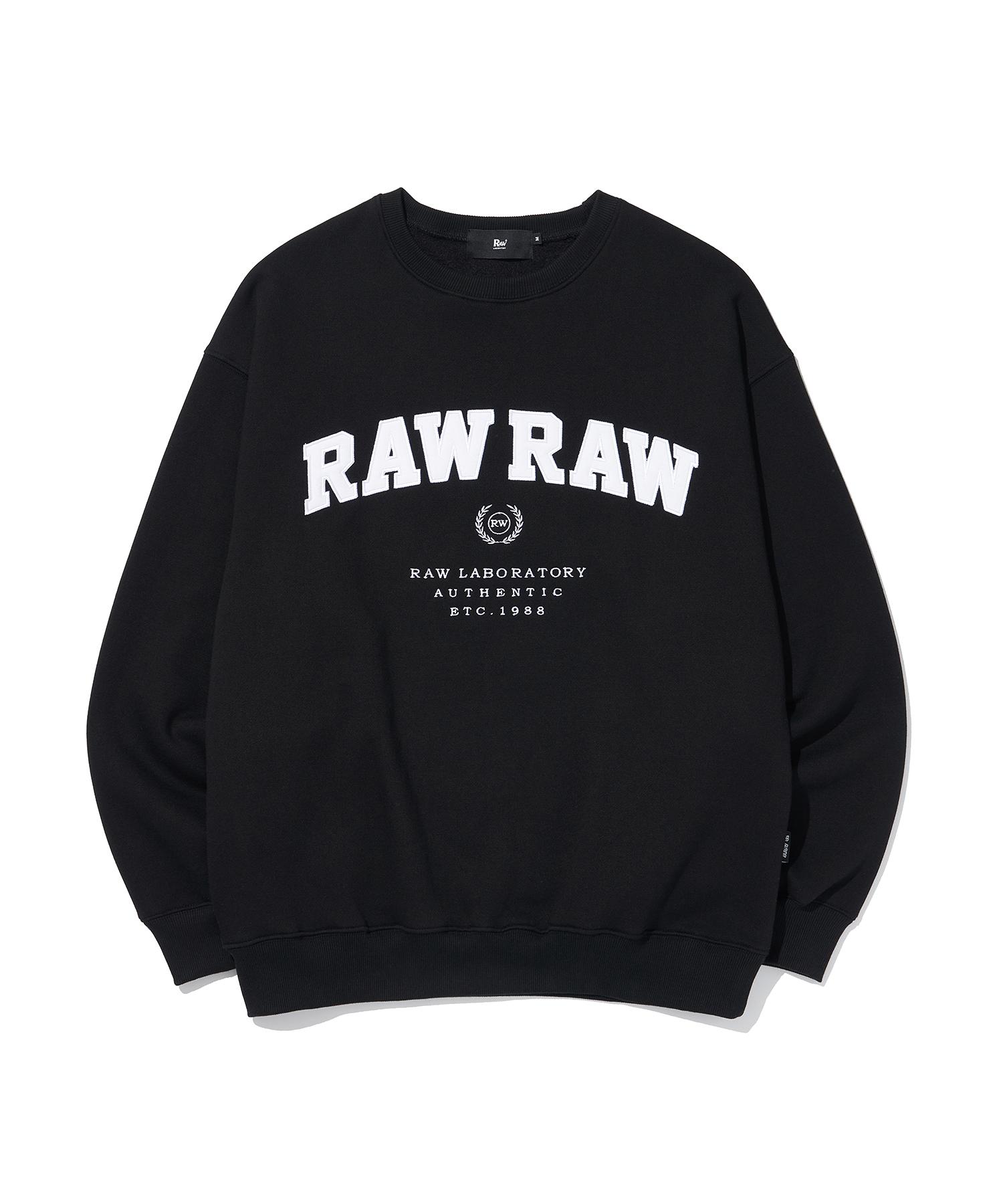 Row Lab Rawraw Худи с круглым вырезом и логотипом (черный) L