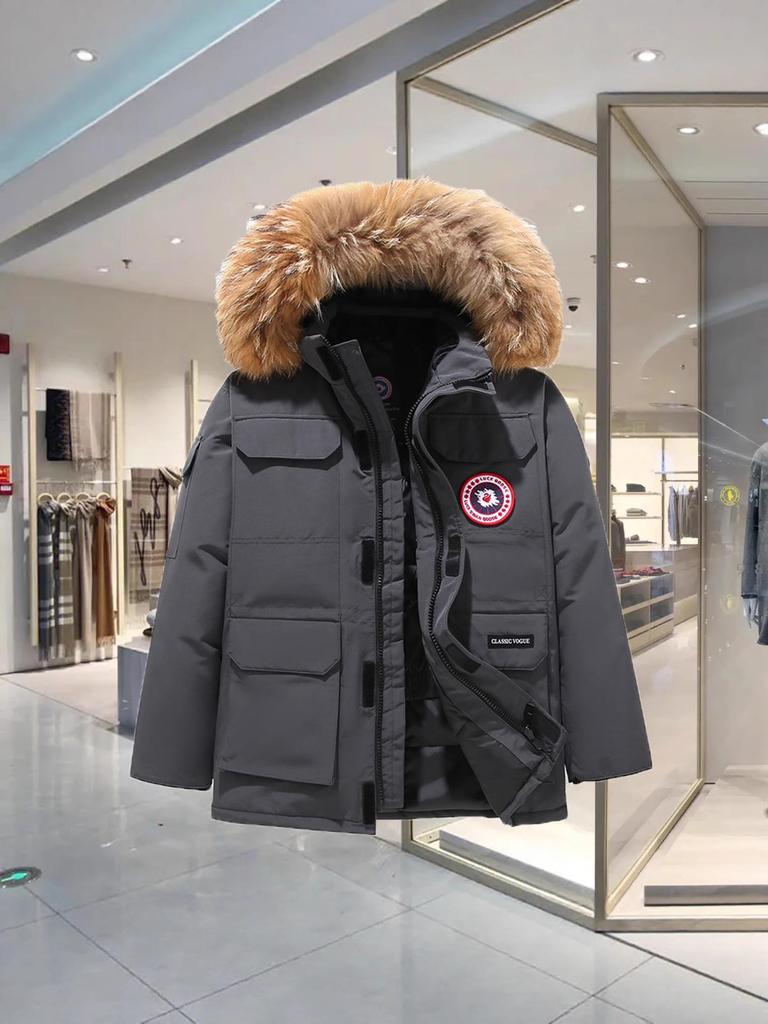 Ultra-Cold Mid-Length Down Parka with Hood - Couple Style