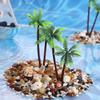 TOYMYTOY Set of Miniature Artificial Palm Coconut Tree Models for Micro Perfect for Aquarium and Terrarium Decorations 15-Piece Trees, Plastic,