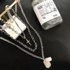 Multi-layer Punk Chains Cross Pendant Cool Hip Hop Geometric Metal Necklaces Fashion Sweater Chain Necklace