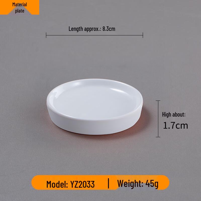 KANGMO Fan-Shaped White Melamine Dipping Dishes, 10-Pack