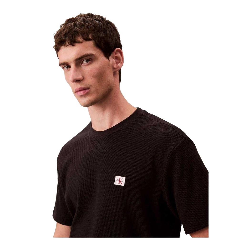 Calvin Klein Mens Badge Waffle T-Shirt