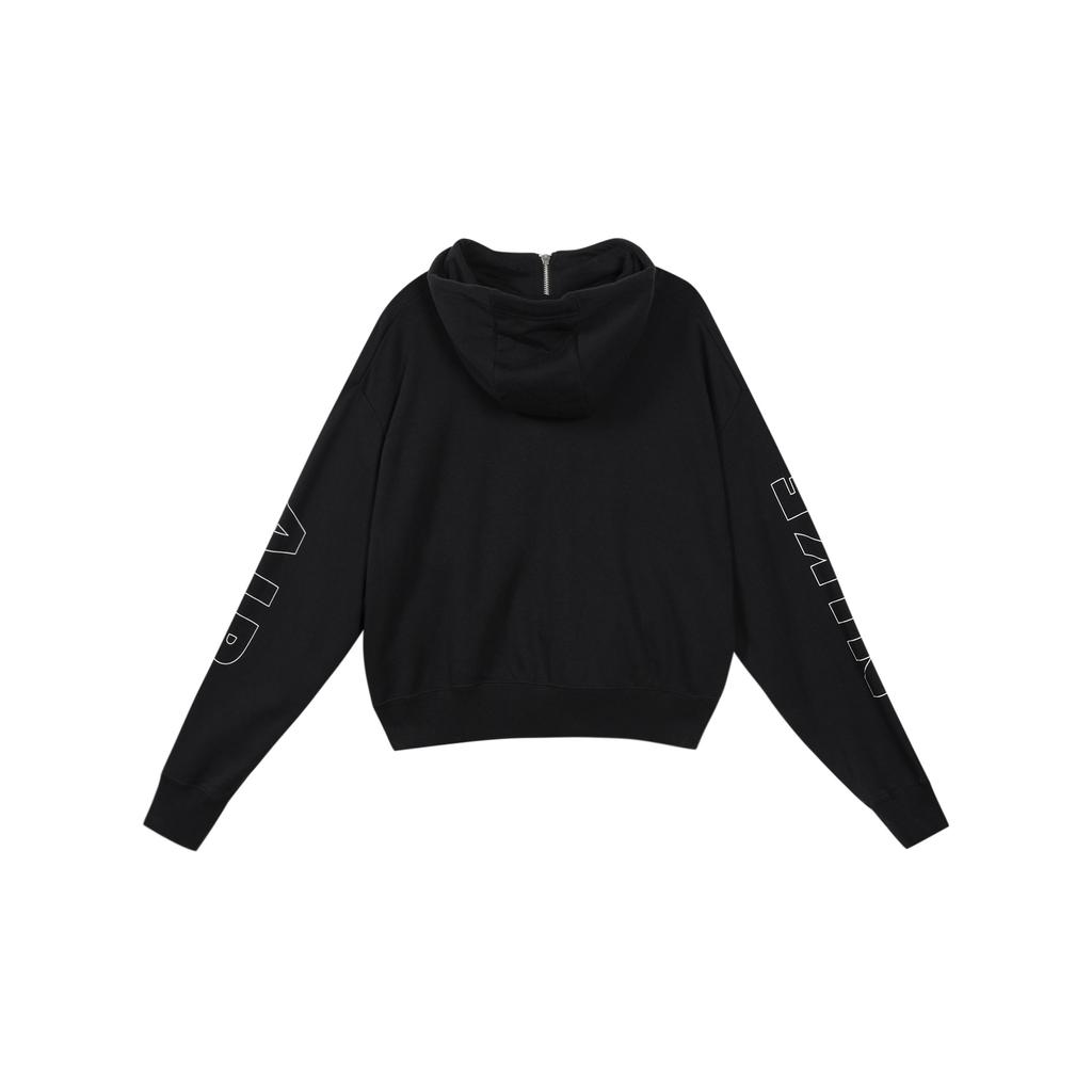 Nike Full-Zip Hooded Knit Jacket Women Outerwear Black CJ3043-010