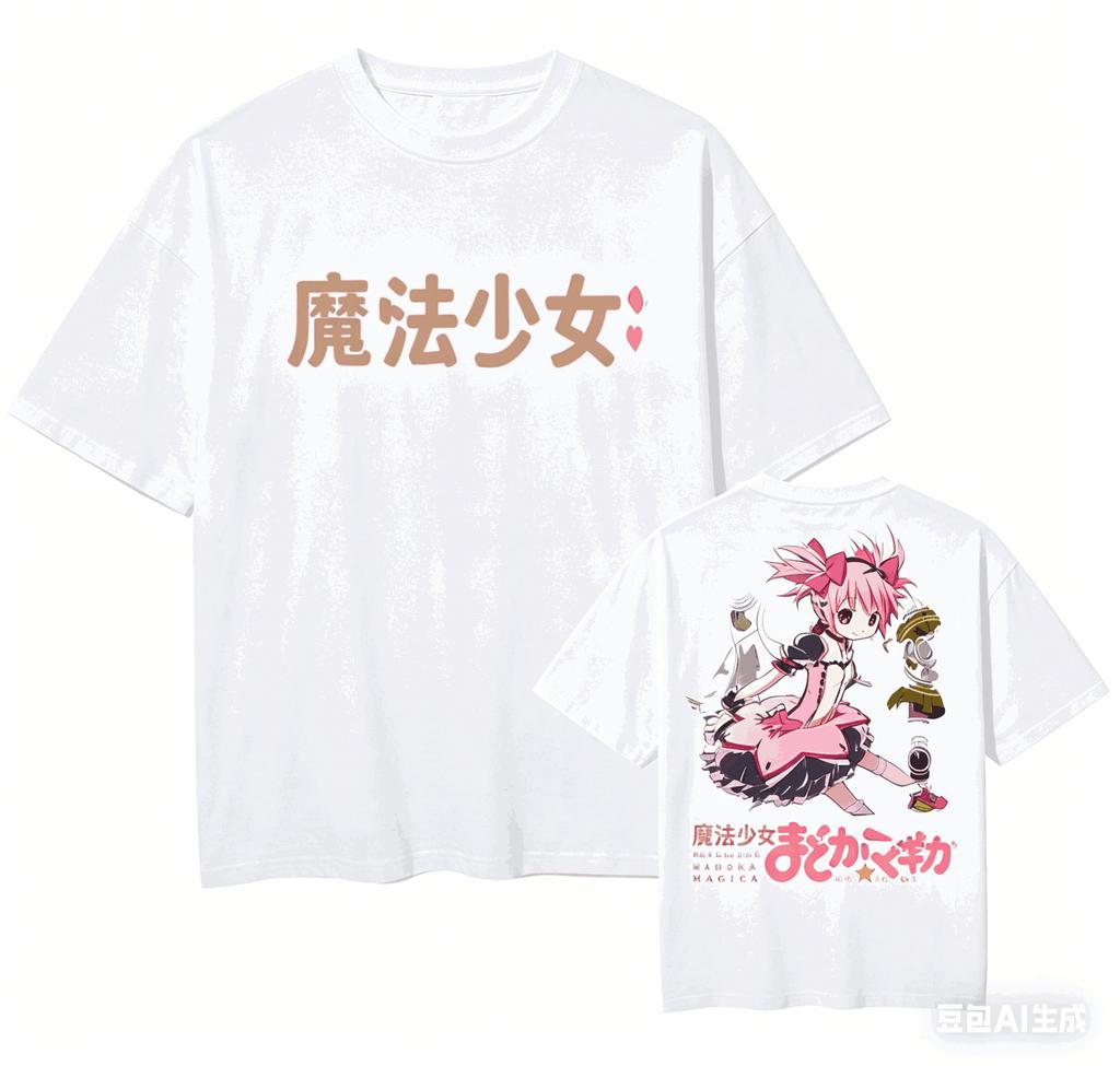 Puella Magi Madoka Magica Cotton T-shirt Year round clothing high quality personality Clothes Plus Size Unisex New Model Retro Fashion