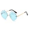 2024 Trendy Frameless Peach Sunglasses for Men & Women - Stylish Party & Hip Hop Glasses