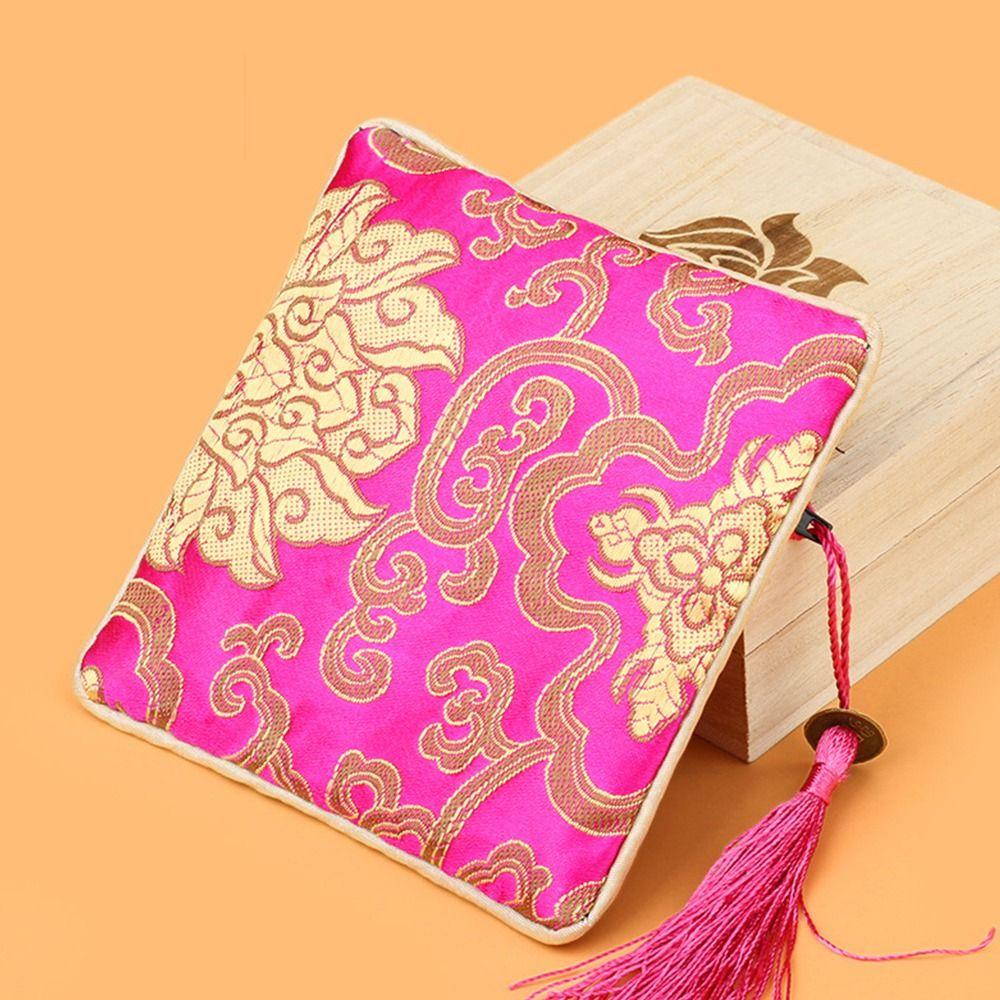 Jewelry Packaging Silk Jewelry Organizer Chinese Style Coin Purse Jewelry Storage Bag Brocade Pouch
