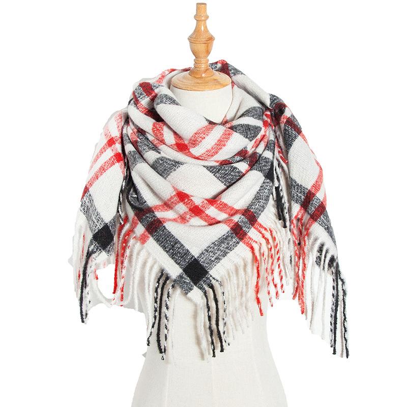 Imitation Cashmere Women Scarf Winter Plaid Fringed Scarve Pashmina Mujer Female Echarpe Hiver Foulard Bufanda Thick Wrap Shawls