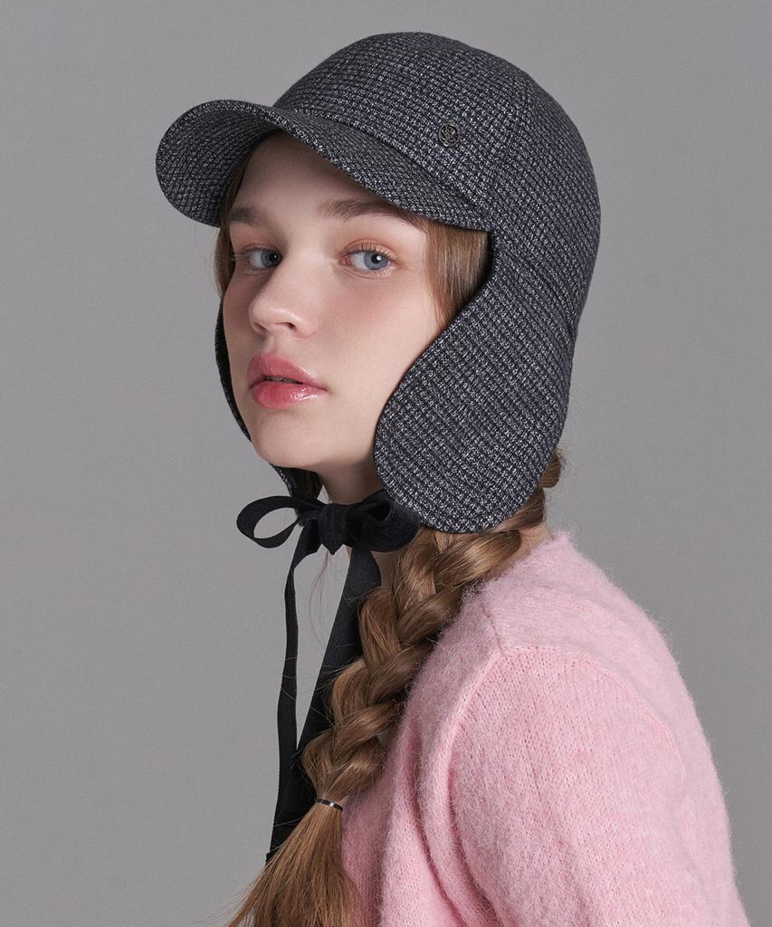 Hwaiteusaenjeu Purple Label Check Earmuff Cap Linford