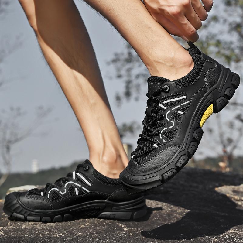 Summer Fashion Men's Beach Sandals Anti-collision Hiking Shoes for Outdoor Hiking Comfortable Breathable Thick-soled Men's Shoes