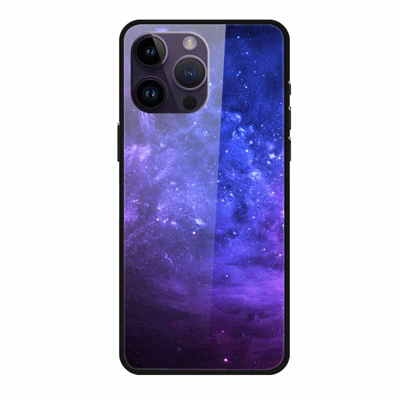 Glass Back Cover For iphone 16 Pro Max Phone Case Soft Bumper Hard Tempered Glass Case For iphone 15 Pro Max Case Funda Shell