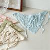 Lace Crochet Flower Triangled Scarf Head Wrap Lightweight Breathable Knit Hair Bandana Delicate Style Photography Accessory