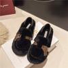 Fashion commuter flat-bottomed fluffy slippers women wear new autumn and winter high-end bag head soft-soled cotton shoes