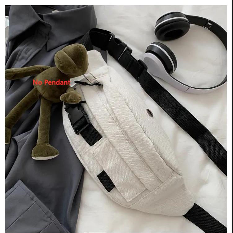 Женская однотонная сумка-молния Shell Bun Crossbody Chest Bag Leisure Canvas Clinned — фото 13