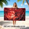 Space Cosmic Theme Soft Beach Towel Personalized Custom Name Text Towel Portable for Beach Pool Travel