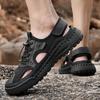 Summer Men's Sandals Handmade Mesh Breathable Casual Shoes