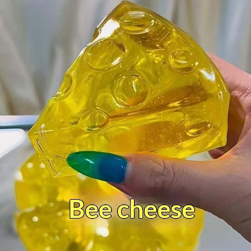 Square Mochi Honey Cheese Squishy Fidget Toy 1PC Soft Squeeze for Adults Work Pressure Relief Gift