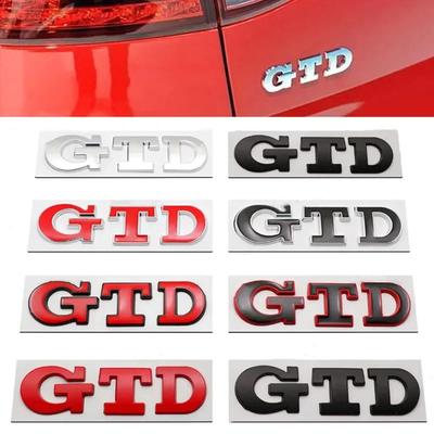 3D Metal Letters Car Rear Trunk Badge GTD Logo Emblem
