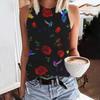 3D Printed Vest Women's Casual Round Neck Vest