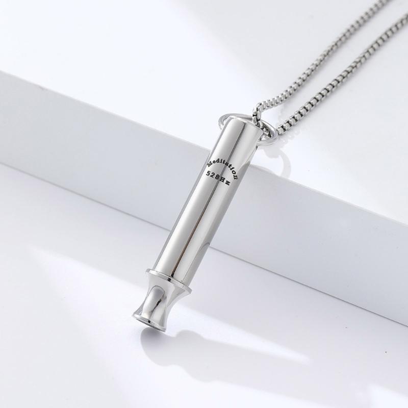 528 Hz Low Frequency Sound Meditation Breathing Stress Relief Necklace Sturdy Stainless Steel Adjustable Length