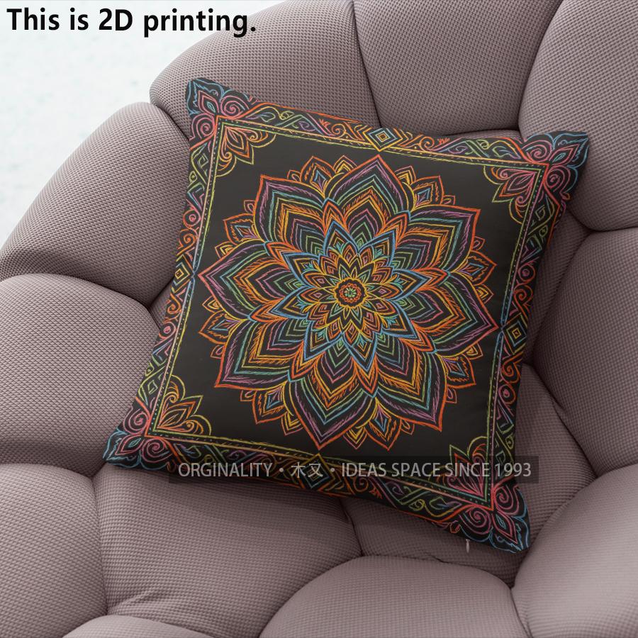 Bohemian Mandala Floral Throw Pillow Covers Pattern Cushion Cover Suitable For Sofa Bedroom Car Pillow Cover