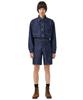 LAUGHER [Summer][Non-Fade] Two-Pocket Denim Work Shirt Long Sleeve - Indigo