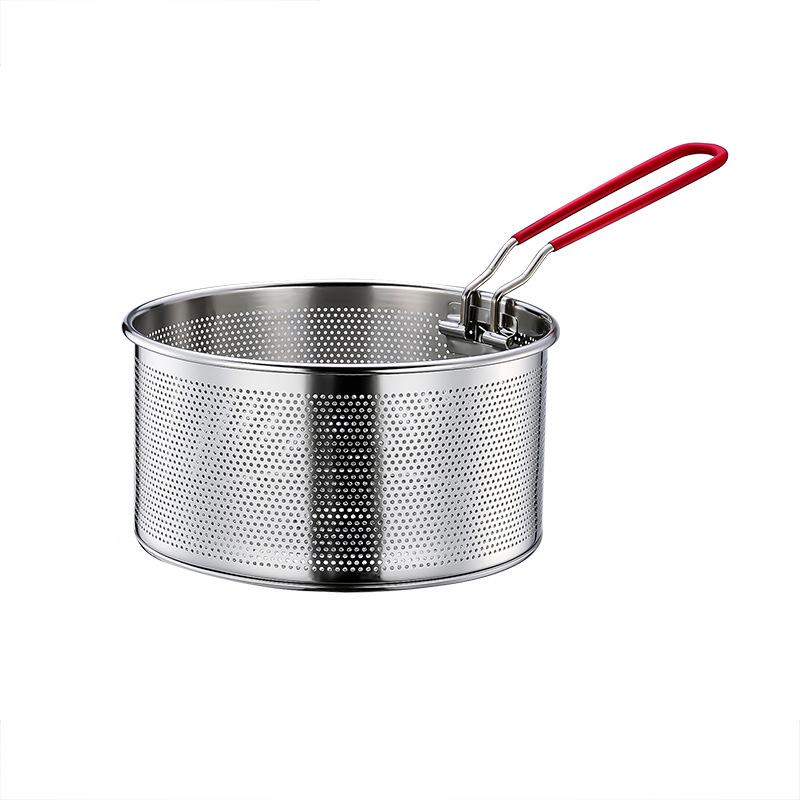 NUBECOM 304 Stainless Steel French Fries Frame Round Filter Multi-purpose Fryer Frying Basket Colander Strainer Kitchen Tools