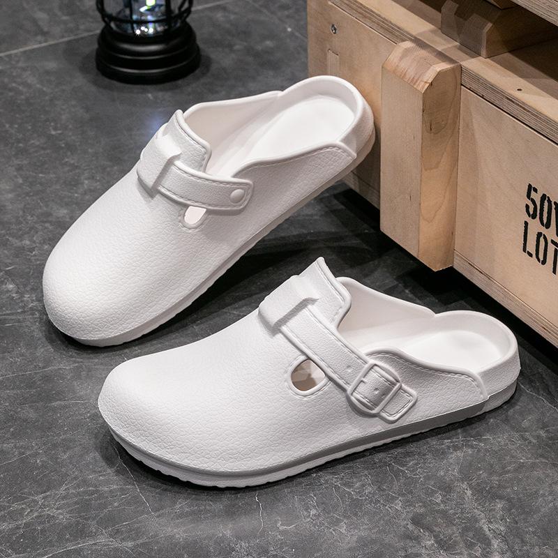 Fashion Womens Summer EVA Toe-Cover Slides Slip-On Cloud Comfort Slippers Lightweight Breathable House Shoes Beach Home Quick-Dry Design