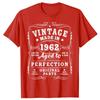 Vintage Made In 1962 Aged To Perfection Arigial Parts 61th Birthday Decorations Women Men Funny 61 Year Old Tee Tops