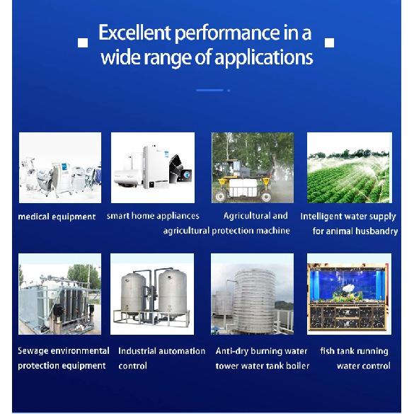XKC-Y28 Liquid Level Sensor with Built-in 2A Relay,Non-contact Water Detector Sensors for Water Tank Pipelines Flat Container