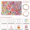 Children Bead Crafting Set Colorful Plastic Materials Handmade Accessories Gift