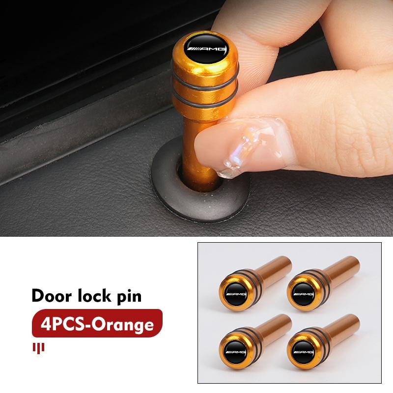 Universal Car Door Lock Knob Pull Pins Aluminum Alloy Security For Mercedes Benz AMG A B C E S G Class W201 W210 W108 W205 W203