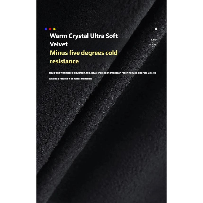 CHRLCK Unisex Vattentäta Cykelhandskar Varma Fullfinger Cykelhandskar Vandring Fiske Slitstarka Pekskärmshandskar