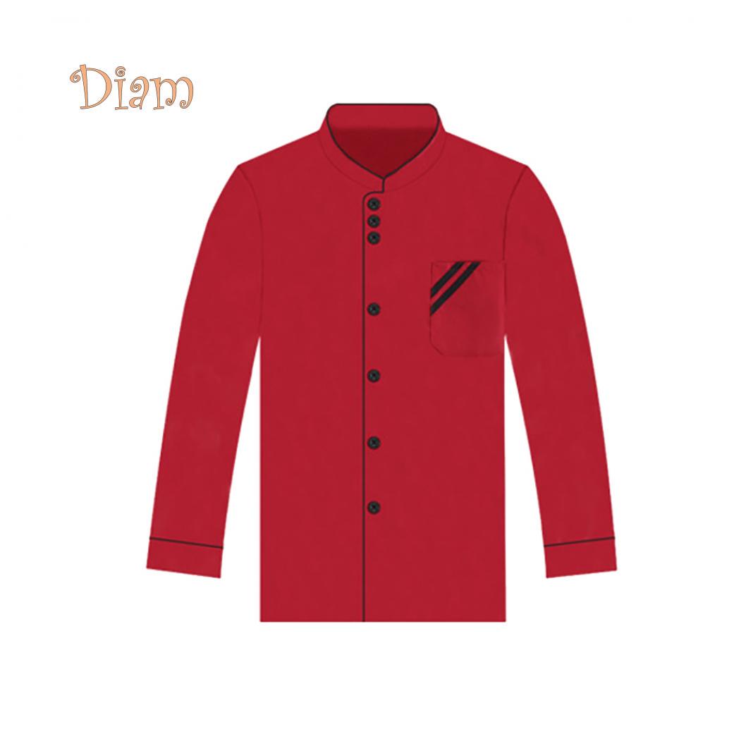 

CO&LO 1Pc Unisex однобортний довгий рукав Шеф-кухар Пальто робоча форма Кухар одяг XXL чорний