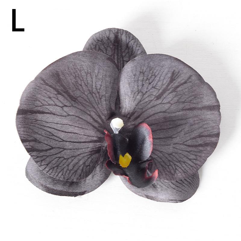 10 Stück Simulierte Gemusterte Schmetterlingsorchidee Künstliche Blumen für Heim-Zimmerdekoration Hochzeitskranzdekoration DIY Haarkarten