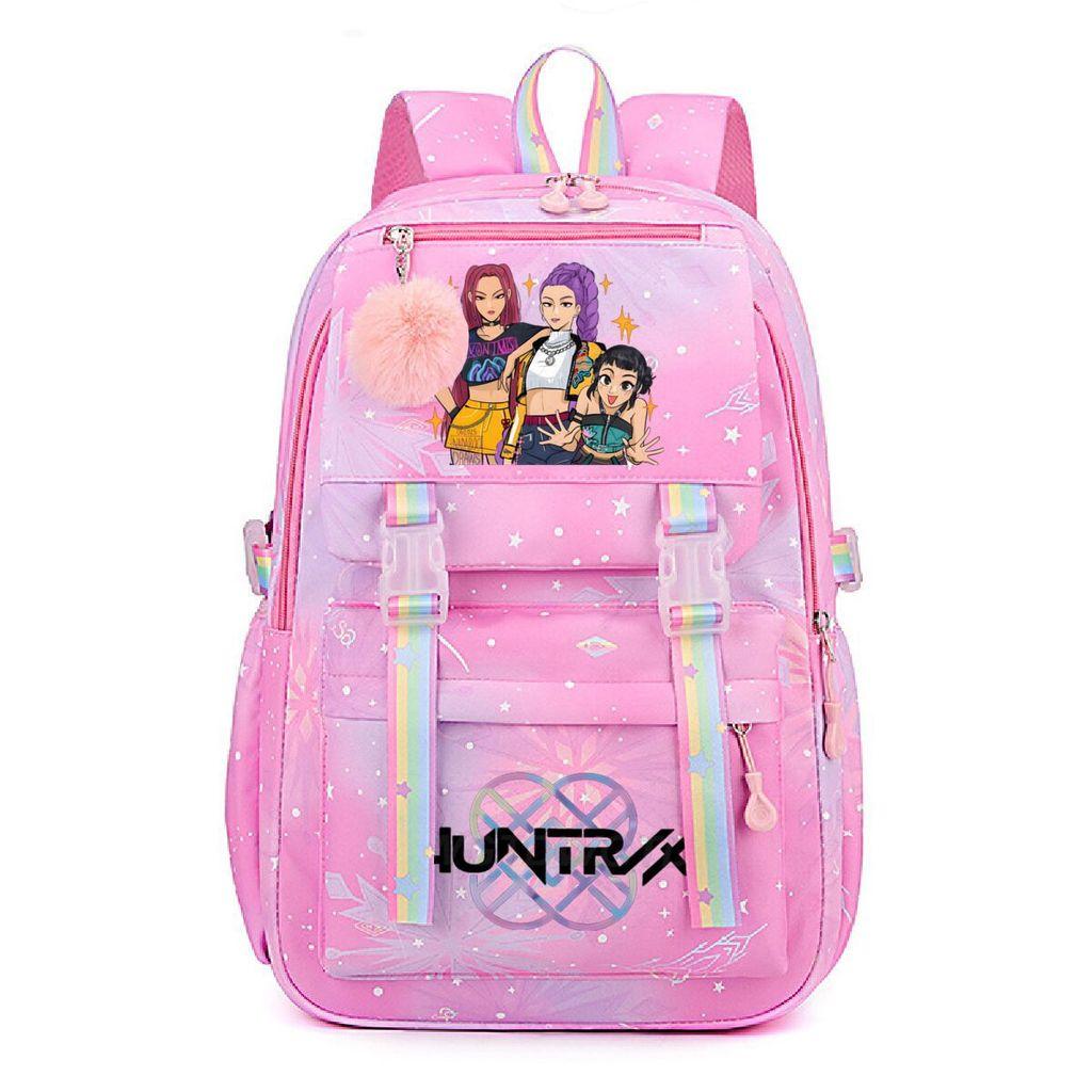 Kids Girls Kpop Rumi Mira Zoey Super Star Singers Printed Backpack Student School Bag