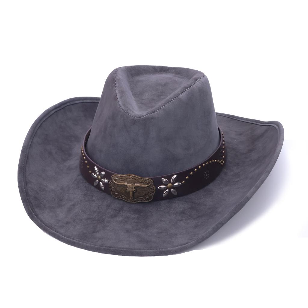 Wish Season Western Cowboy Hat Suede Jazz Hat Men'S And Women'S Top Hat