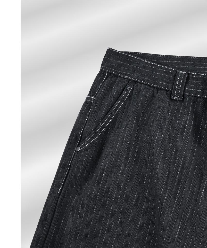 Paradigm Film [Ep.01] Dyed Herringbone Double Knee Pants (Charcoal)