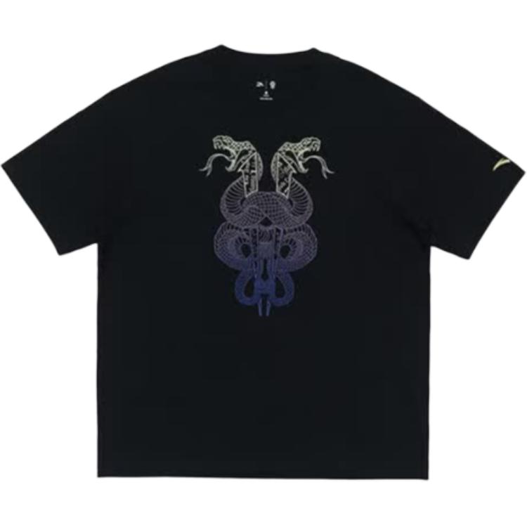 Anta Kyrie Series Color Block Simple Print Short Sleeve T-Shirt Unisex Tops 172621113V-1