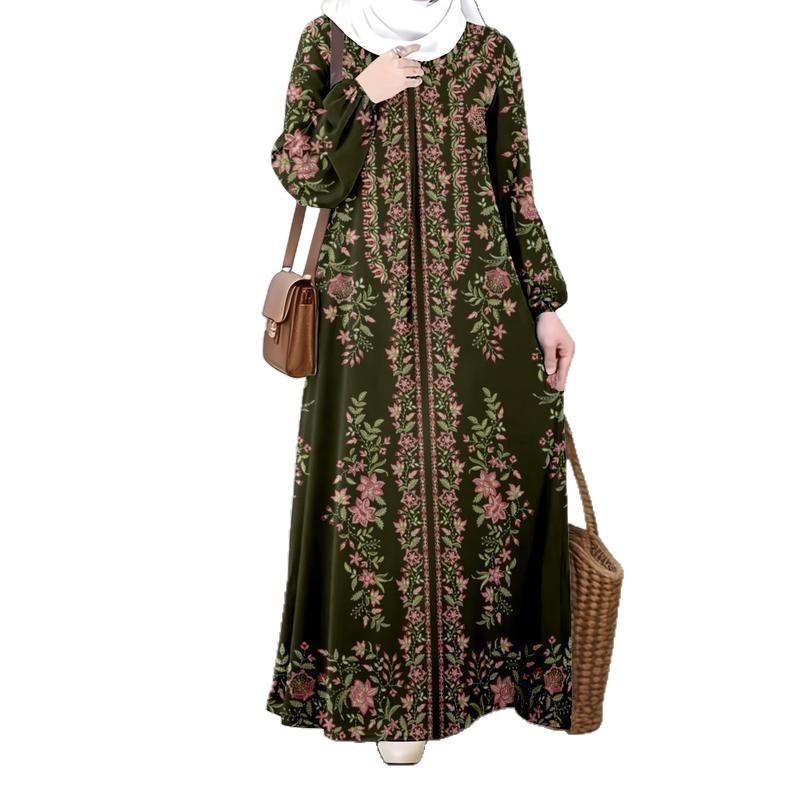 Maxikleid im Ethno-Stil mit Printmuster für Partys und Freizeit