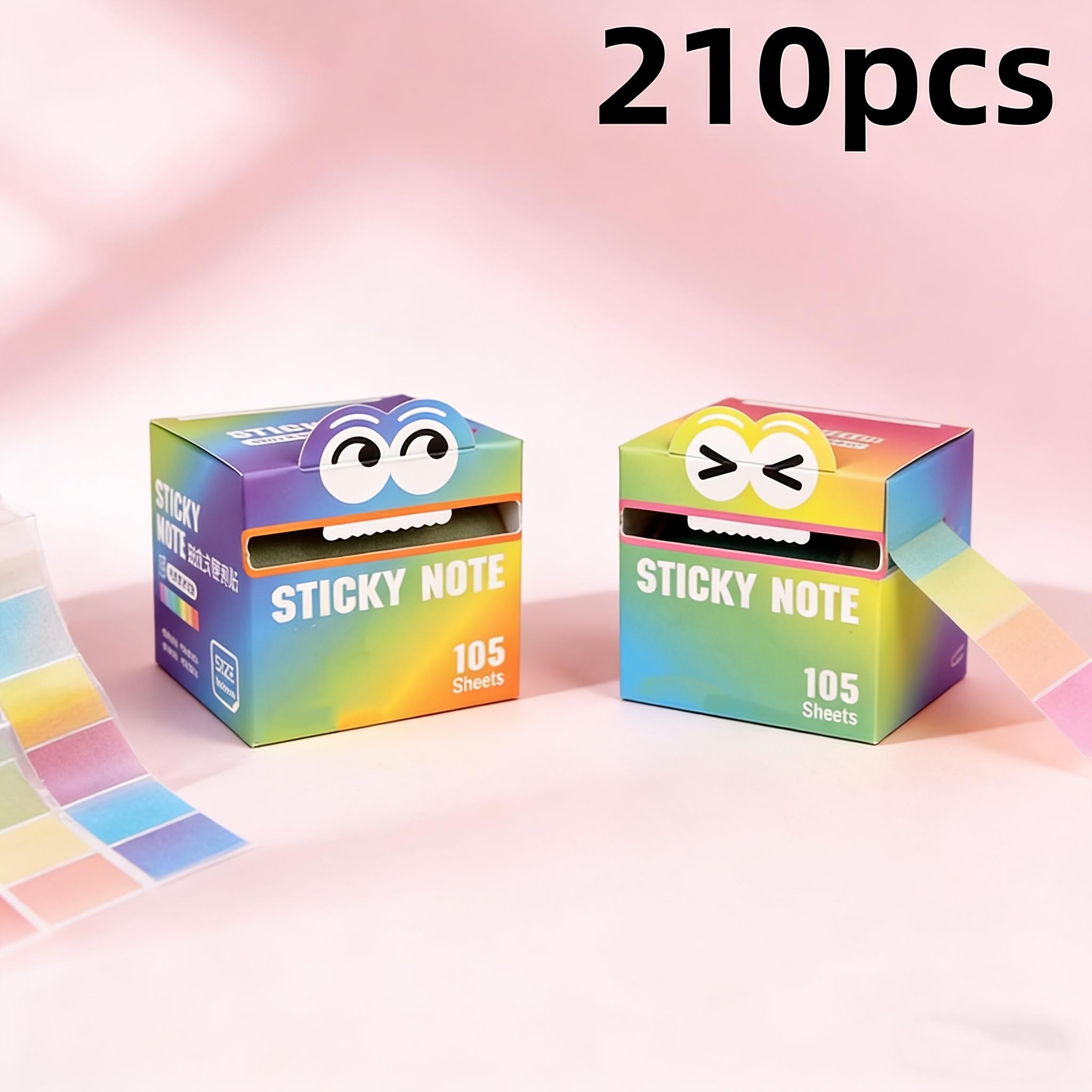 2 Boxes Pull Out Pearlescent Sticky Notes Translucent Gradient Page Markers Memo Pads 2boxes