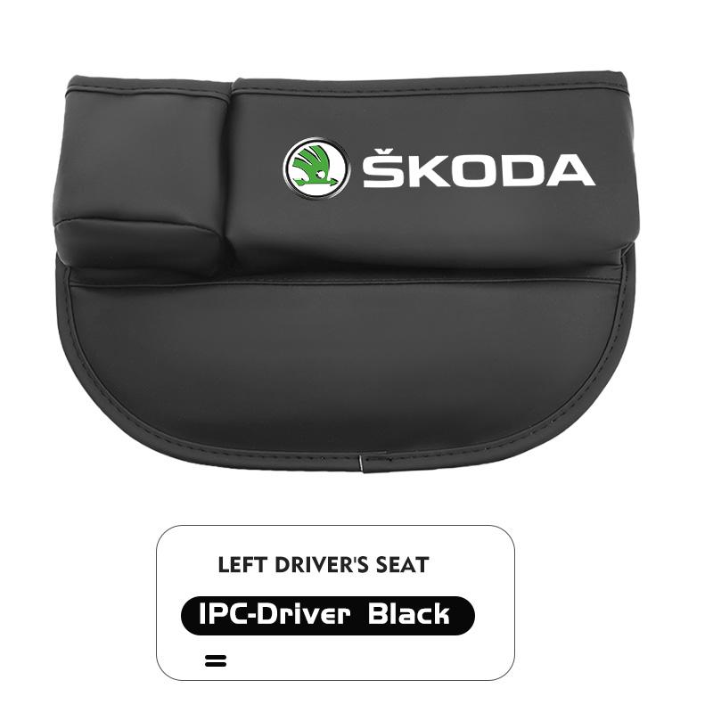 AAABT1 Car Front Seat Crevice Storage Box Pocket Cup Key Phone Holder Accessories For Skoda Octavia Superb RAPID FABIA KAMIQ KAROQ