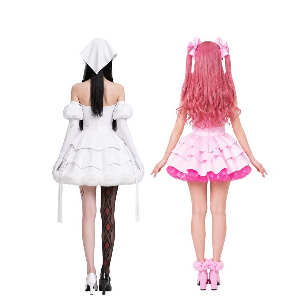 Alien Stage Zombie Stage Mizi Sua Cosplay Kostüm Weißes Kleid Komplettes Set Damen Halloween Comic Con Anime Rollenspiel Outfit
