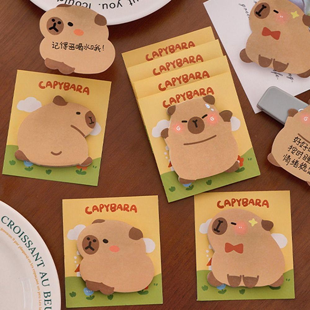 

4 шт./пакет портативный Capybara Memo Pad прочный мультяшный блокнот офисные школьные принадлежности style 2