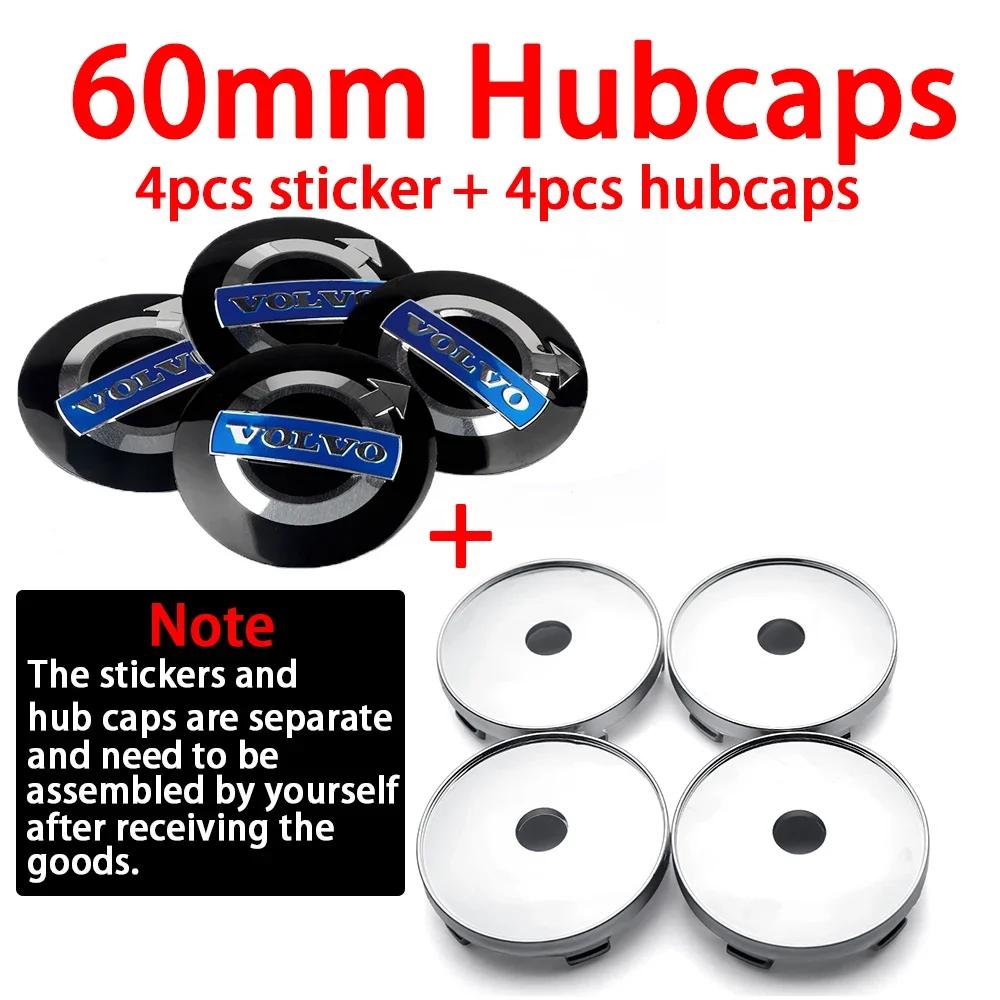

56/60/64mm for Volvo XC60 EX30 XC40 V60 V40 XC90 XC70 C30 V50 S60 V70 S90 AWD V90 Car Wheel Center Hub Caps Auto Accessories For Volvo