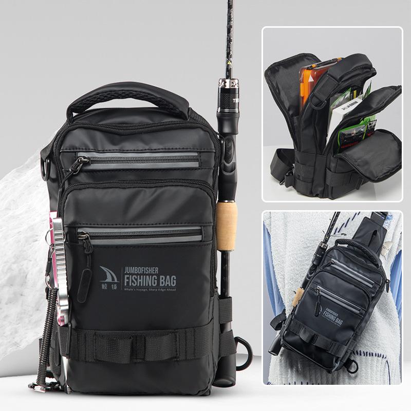 

Men s Large Fishing Chest Bag Fish Tackle Lure Organizer Storage Bagpack Multifuntional Waterproof Outdoor Sports Shoulder Bags чёрный